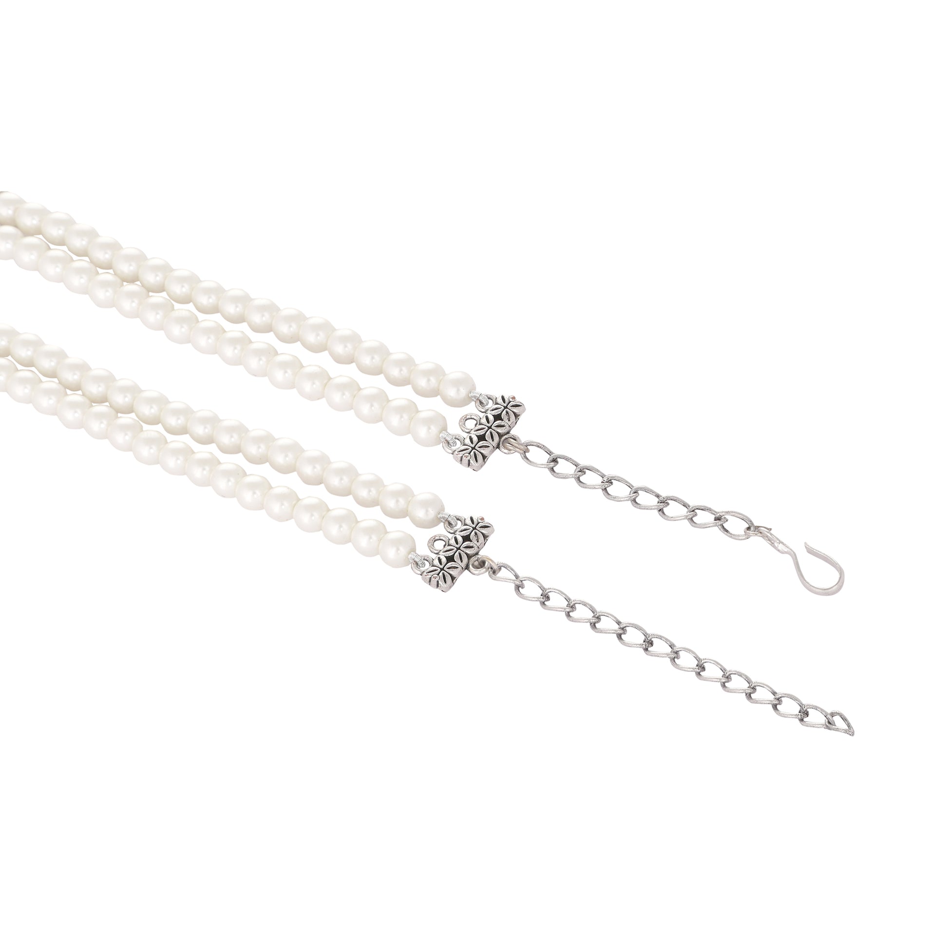 Blue Emerald Elegance Pearl Choker